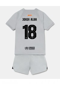Fotbalové Dres Barcelona Jordi Alba #18 Dětské Třetí Oblečení 2022-23 Krátký Rukáv (+ trenýrky)